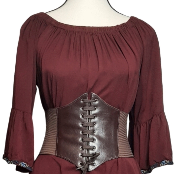 Size S ๐
บboho Peasant Blouse Tunic Rayon Embroidery SOLITAIRE - Picture 4 of 14